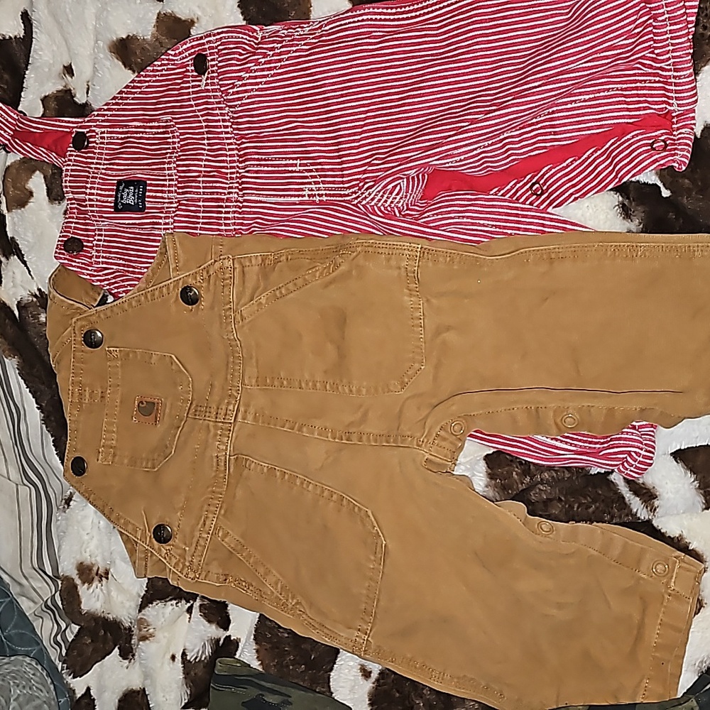 9 month overalls lot carhartt and baby bgosh